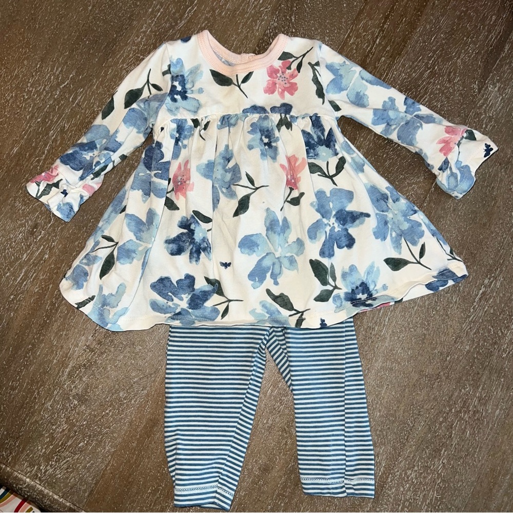 Burt’s Bees Baby Floral Stripe Outfit